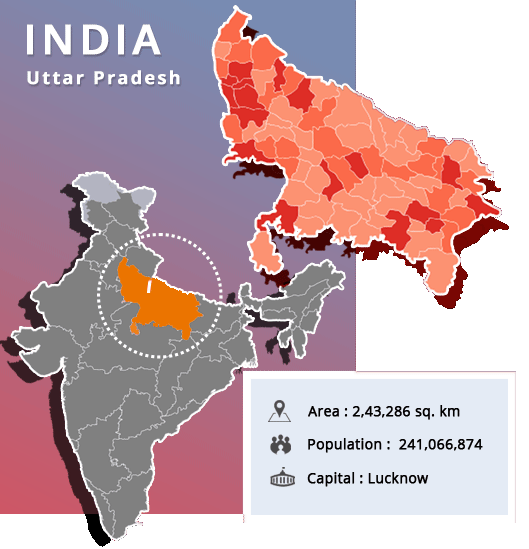 Uttar Pradesh, The Growth Engine of India India Map
